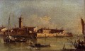 Vista de la isla de San Michele, cerca de Murano, Venecia, escuela veneciana Francesco Guardi